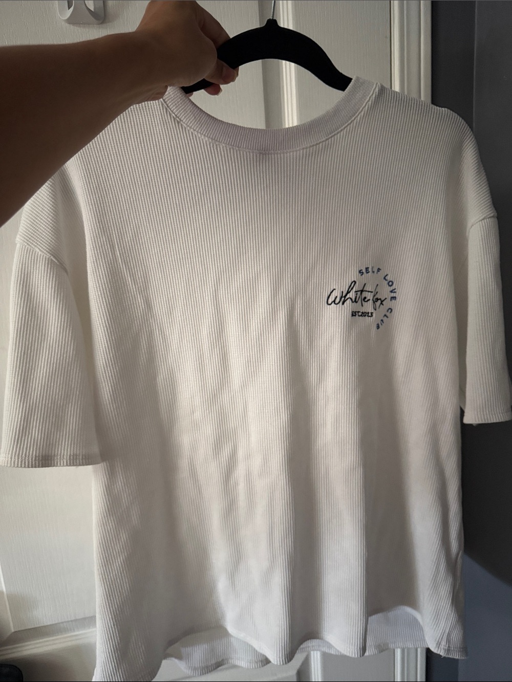 Whit fox White Ribbed Tee
